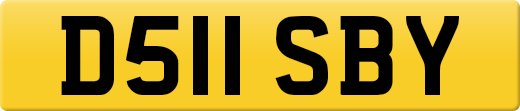 D511 SBY private number plate